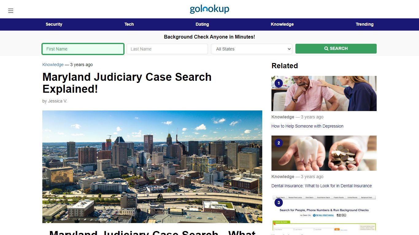 Maryland Judiciary Case Search, Maryland Case Search - GoLookUp